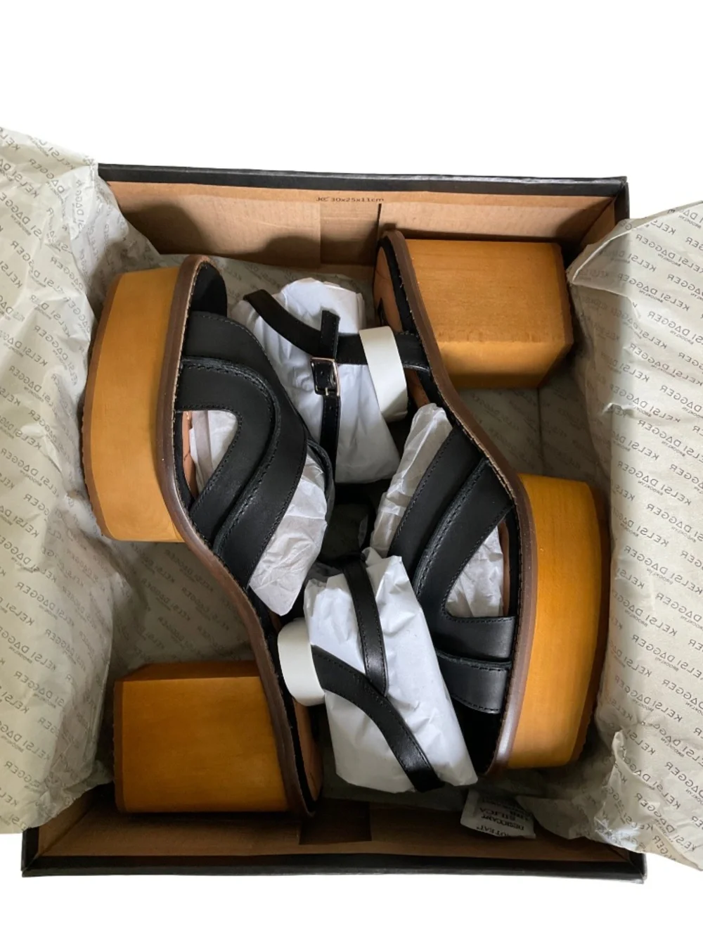 Kelsi Dagger Brooklyn Genie Leather Platform Sandals NIB